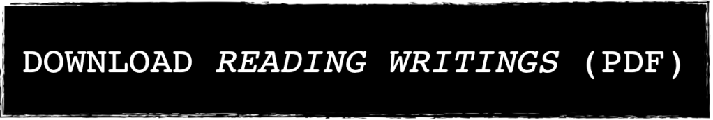 Download Reading Writings as a PDF